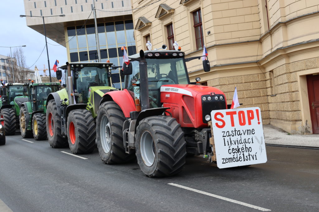 traktory Praha - protesty